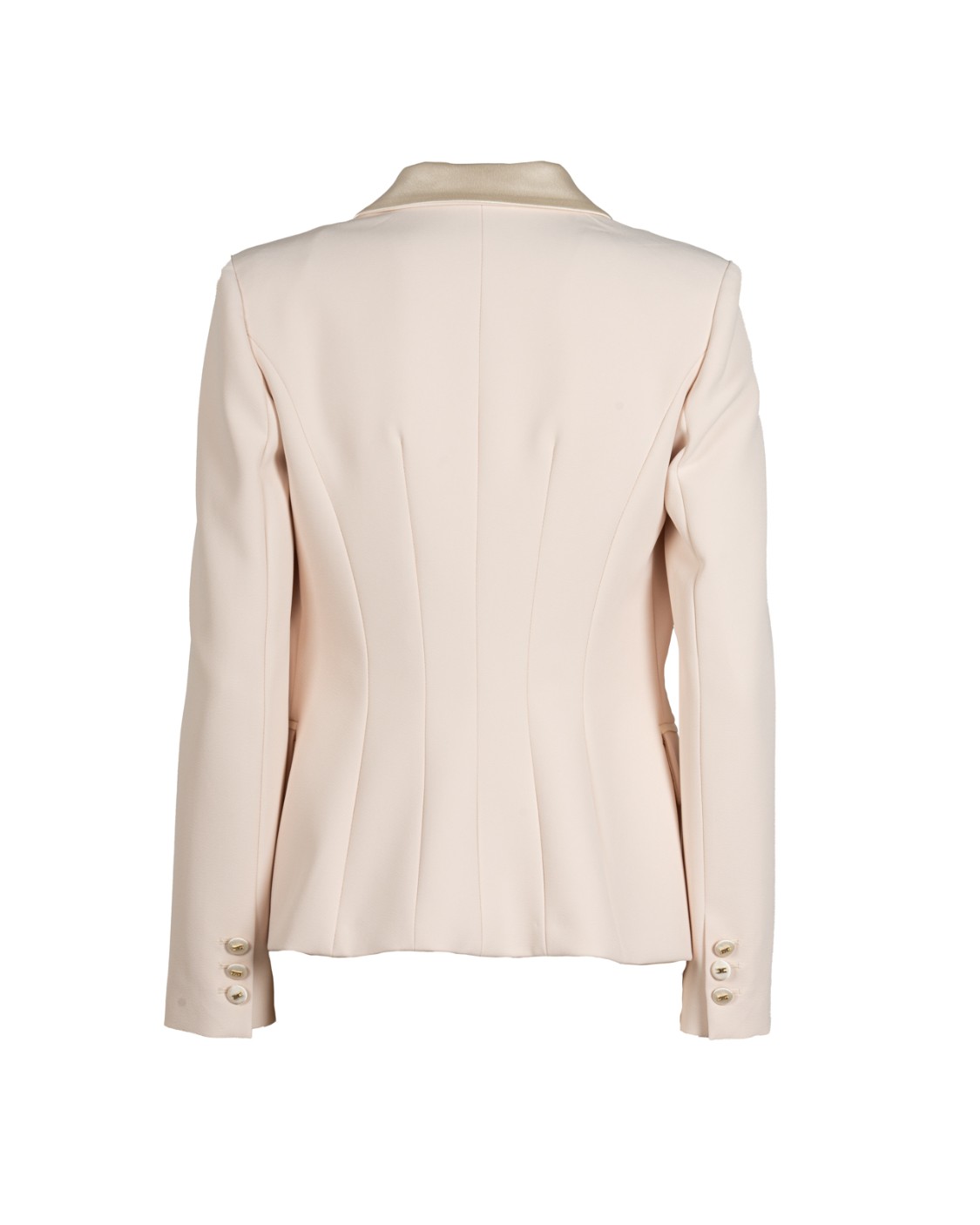 shop ELISABETTA FRANCHI  Giacca: Elisabetta Franchi giacca in crêpe con dettagli in raso.
Spalle imbottite.
Fodera in raso monogram.
Inserti in raso.
Bottoni abbinati.
Patte applicate.
Vestibilità slim.
Composizione: 96%Poliestere 04%Elastan.
Made in Italy.. GI14251E2-193 number 3998817